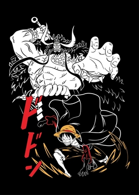 Kaido e Rufy in One Piece