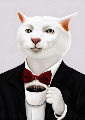 Memes de café de gato Carteles