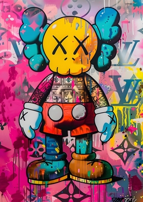 Pop Art Kaws x LV Grafite
