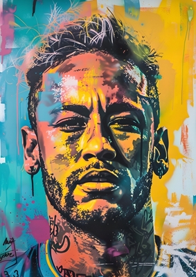 Pop-taide Neymar JR Graffiti