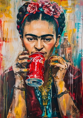 Popkonst Frida Kahlo x Coca