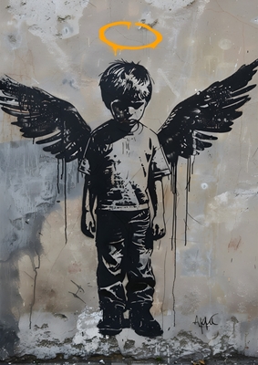 Kleine jongen Banksy Art