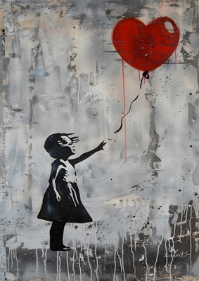 Het meisje van de Bal van Banksy Kunst