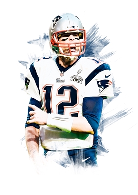 Tom Brady akvarell