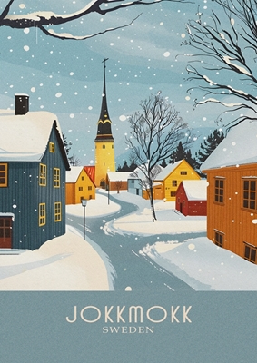 Jokkmokk Travel Poster