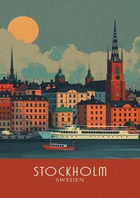 Stockholm Trvel Poster