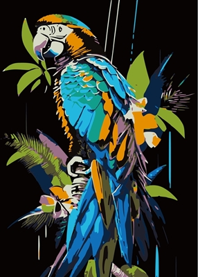 Farverig papegøje