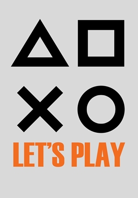 "Laten we spelen" Gamingaffisch