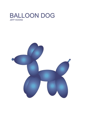 Cão balão azul, Jeff Koons de