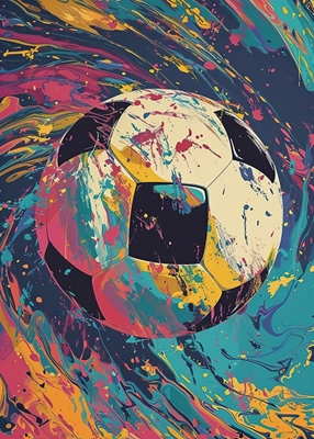 Fotball fargerik ball