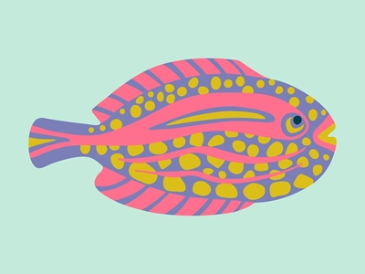 TROPICAL ZONE Spot Fish Pink