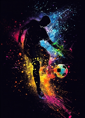 Fodboldspiller farverig