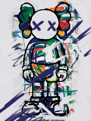 Kaws farverige abstrakt