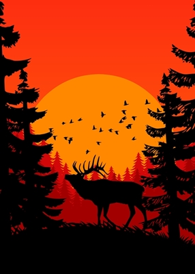 deer in the forest 