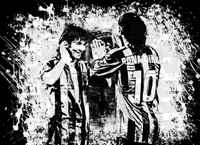  Ronaldinho Gaúcho com Lionel Messi