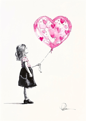 Pige med hjerteballon III