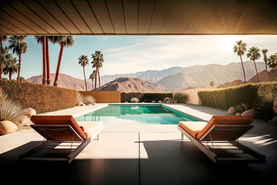 Privé zwembad in Palm Springs