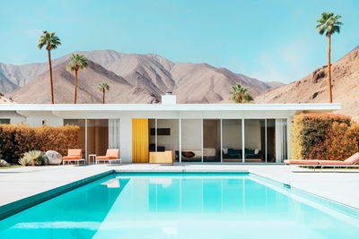 Moderne Palm Springs uit het midden van de eeuw