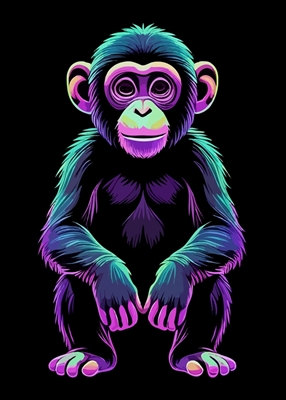 Scimmia al neon