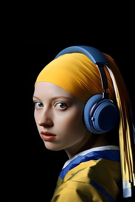 The girl with the headphones 
