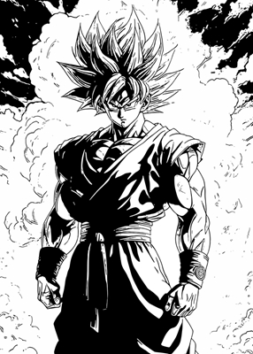 Goku dragon ball Z manga art