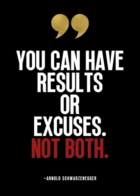 Puedes tener resultados o excusas