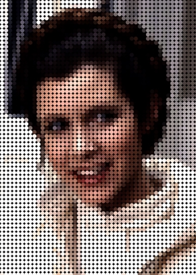 Carrie Fisher in Style Dots