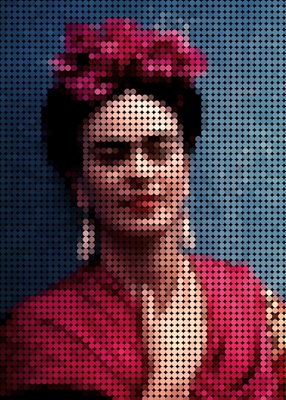 Frida Kahlo in Stippen Kunst