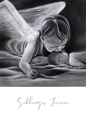 Andělské dítě líbá svého sourozence