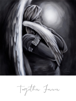De moeder van de engel met engelenkind