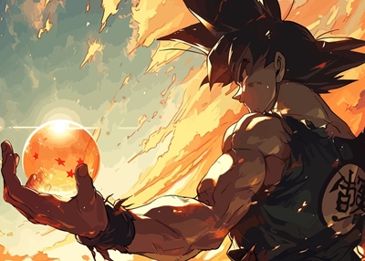 Goku og Vegeta - Dragon Ball 