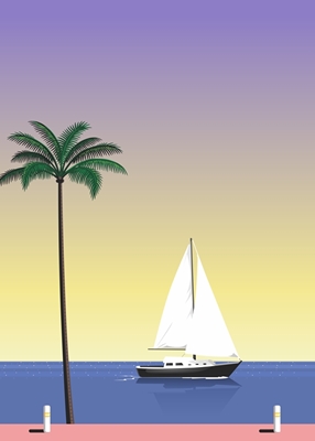 sailing boat in the afternoon