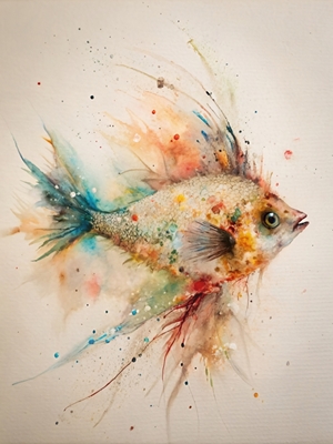 Värikäs abstrakti kala