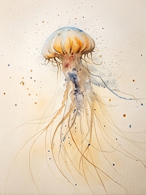 Abstract Japandi Jellyfish