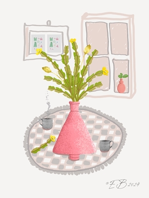 Cactus en un jarrón  