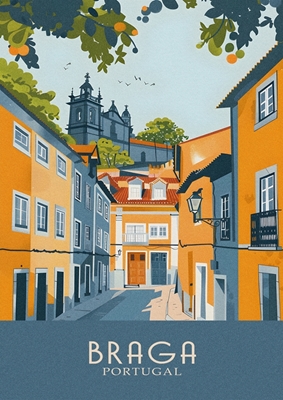 Braga City Travel Affisch