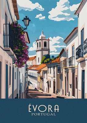 Poster di viaggio della città di Évora