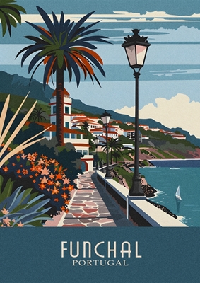 Funchal City Travel Poster