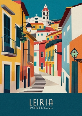 Affiche de voyage de la ville de Leiria