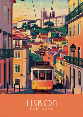 Poster di viaggio della città di Lisbona
