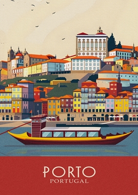 Plakat podróżniczy do miasta Porto