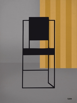 Minimal – Schwarzer Stuhl