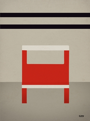 Minimal – Roter Stuhl