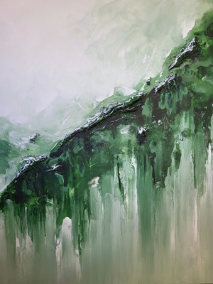 Symphonie de jade - Vert abstrait
