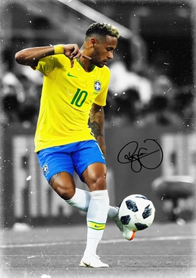Neymar Brasilien signatur