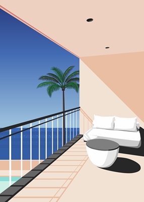 balcone vista tropicale