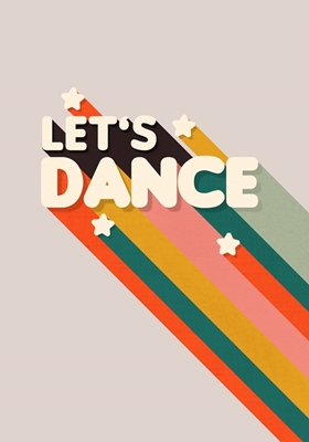 Let's Dance Tipografia Retrô