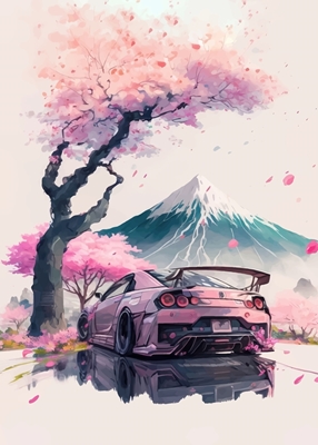 Nissan GT-R under Sakura