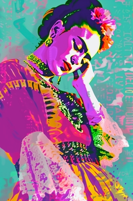 Colorful pop art Frida