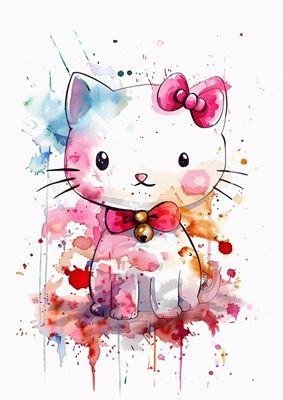 Hello Kitty akvarel